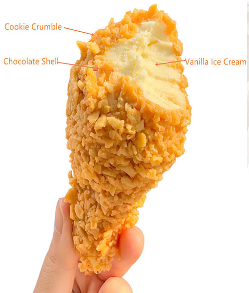 China Manufacturer Fried Drumstick Shape Ice Cream