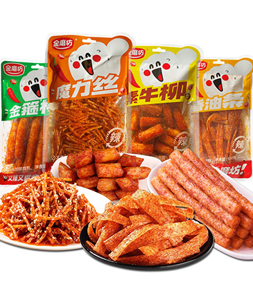 Chinese Spicy Snacks Gluten Spicy Strip Gluten Snack