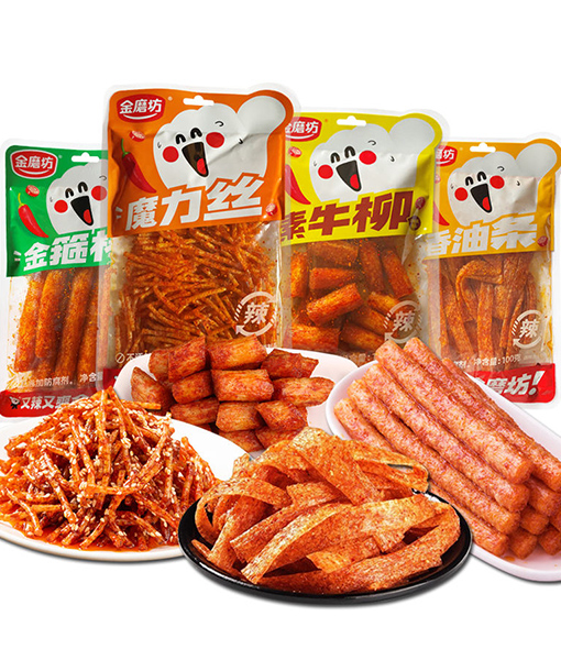 Chinese Spicy Snacks Gluten Spicy Strip Gluten Snack