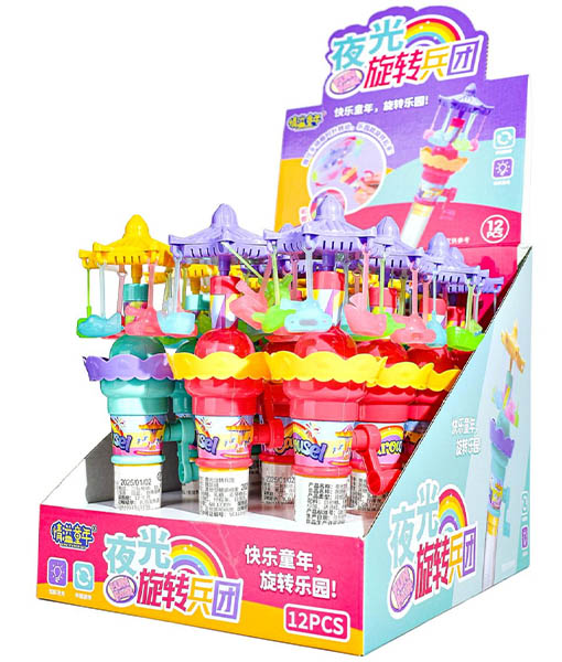 Rotating amusement park glowing candy toy