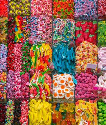 Assorted Bulk Gummy Candy Sampler - 20 Varieties of Chewy Rainbow Gummies with Bears, Worms, Fruit Shapes, Alphabet Letters & Rings in One Bulk Lot 