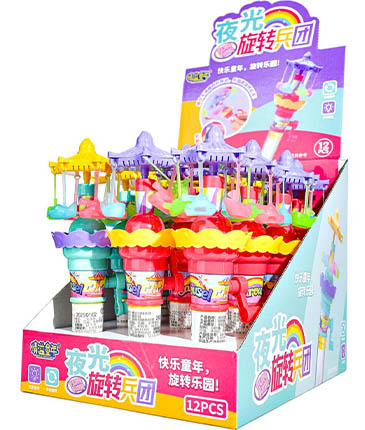 Rotating amusement park glowing candy toy