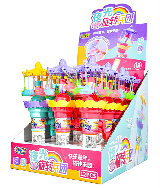 Rotating amusement park glowing candy toy