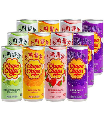 Korea Soda Drinks chupa chups carbonated drink