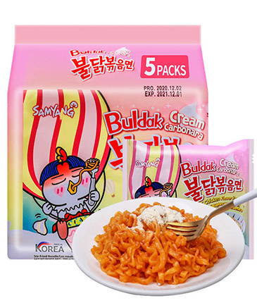 Korean Samyang Buldak Cream Carbonara Hot Chicken Flavor Ramen