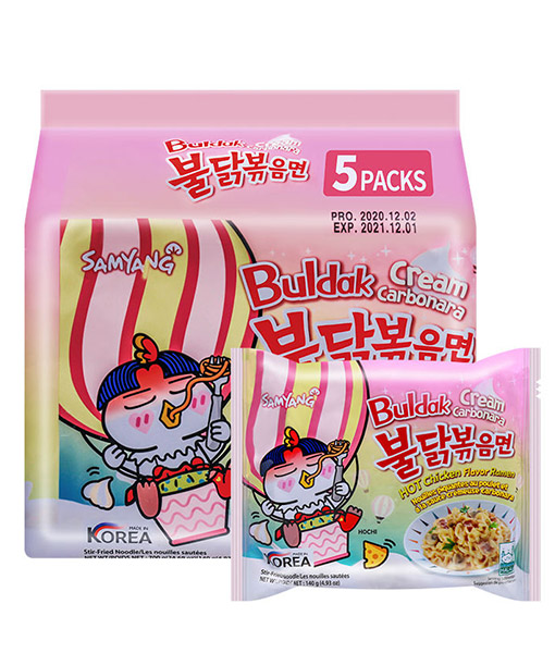 Korean Samyang Buldak Cream Carbonara Hot Chicken Flavor Ramen